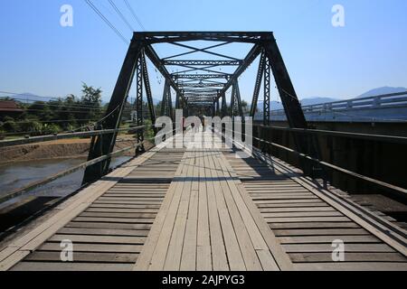 Tha Pai Ponte Memoriale storico e distintivo in Pai Foto Stock