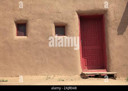 Taos Pueblo, Sito Patrimonio Mondiale dell'UNESCO, Taos, Nuovo Messico, STATI UNITI D'AMERICA Foto Stock