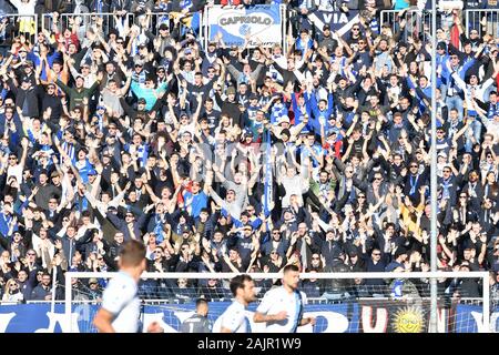 Brescia, Italia. 05 Jan 2020. ventole durante Brescia Brescia vs Lazio, italiano di calcio di Serie A del campionato Gli uomini a Brescia, Italia, 05 gennaio 2020 Credit: Indipendente Agenzia fotografica/Alamy Live News Foto Stock