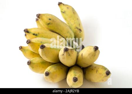 Pisang Awak Banana isolare lo sfondo bianco Foto Stock