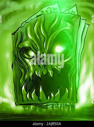illustrazione necronomicon Foto Stock