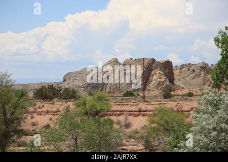 Devils Trono, Cerrillos, antica città mineraria, turchese Trail, Nuovo Messico, STATI UNITI D'AMERICA Foto Stock