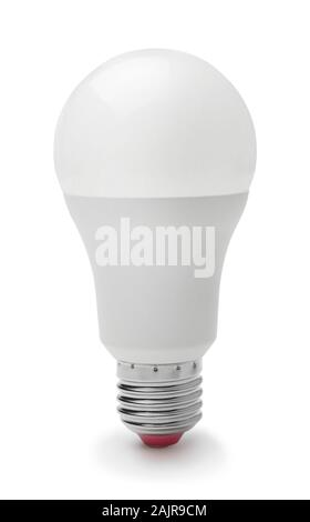 Lampada a LED isolato su uno sfondo bianco. Vista frontale. Foto Stock