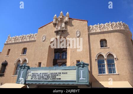 Lensic Performing Arts Center, Santa Fe, New Mexico, NEGLI STATI UNITI Foto Stock