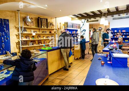 Interno del puzzle - puzzle shop in Palma di Mallorca, Spagna Foto Stock