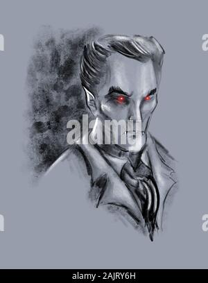 Vampiro illustrazione di conteggio Foto Stock