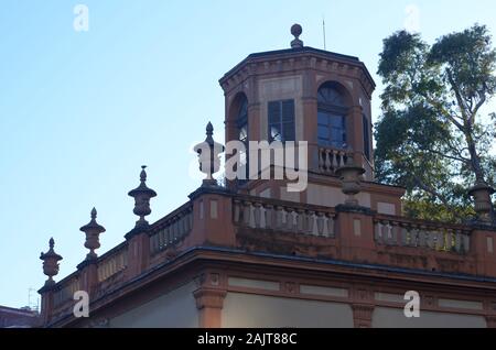 Il XIX secolo i giardini in stile neoclassico di Montfort a Valencia, Spagna Foto Stock