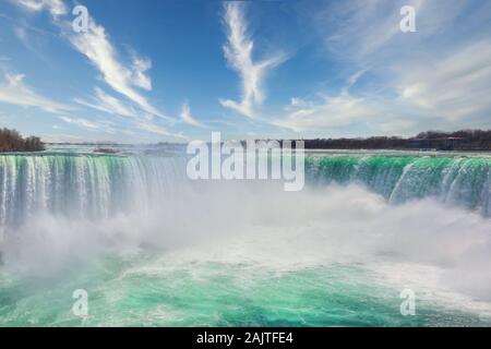 Canada, Scenic Niagara Cascata Horseshoe Falls, lato canadese Foto Stock
