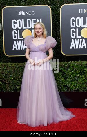 05 Gennaio 2020 - Beverly Hills, la California - Dakota Fanning. 77Th Annuale di Golden Globe Awards tenutosi presso il Beverly Hilton. (Credito Immagine: © Hfpa/AdMedia via ZUMA filo) Foto Stock