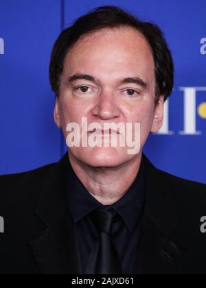 BEVERLY HILLS, Los Angeles, California, Stati Uniti d'America - 05 gennaio: Quentin Tarantino pone nella sala stampa della 77th Annuale di Golden Globe Awards tenutosi presso il Beverly Hilton Hotel il 5 gennaio 2020 in Beverly Hills Los Angeles, California, Stati Uniti. (Foto di Xavier COLLIN/Image Press Agency) Foto Stock