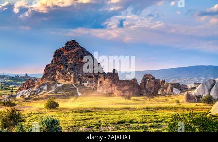 Grotta Castello a Goreme National Park in Turchia Foto Stock