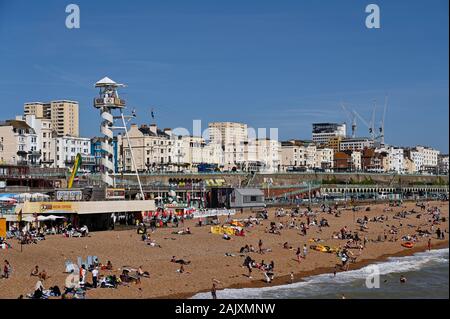 Brighton Seaside Beach Contea Di East Sussex Inghilterra Foto Stock