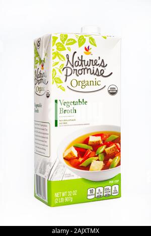 Nature alimentare promessa di brodo vegetale organico stock Foto Stock