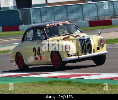 Mike Lamplow, MG Magnette ZA, Bumble, HRDC, Coys Trofeo 100, Touring Cars 1958 - 1966, Vintage Sports Car Club, VSCC Formula Vintage, Round 3, Donin Foto Stock