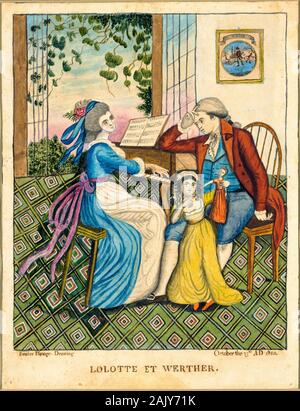 Eunice Pinney, pittura, Lolotte e Werther, 1810 Foto Stock