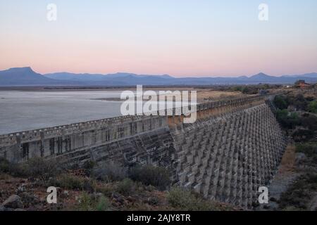 Nqweba Dam in Camdeboo National Park, Sud Africa Foto Stock