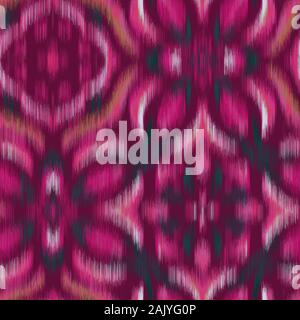 Hippy sfocato ornati grafica stilizzata mattonelle rosa Illustrazione Vettoriale