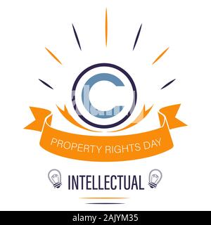 Copyright icona isolata segno, diritto di proprietà intellettuale Illustrazione Vettoriale