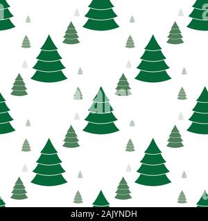 Semplice configurazione seamless sfondo con alberi di Natale. EPS vettoriali10 Illustrazione Vettoriale