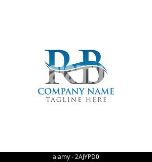 Lettera iniziale RB Logo Design template vettoriale. RB Lettera Logo Design Illustrazione Vettoriale