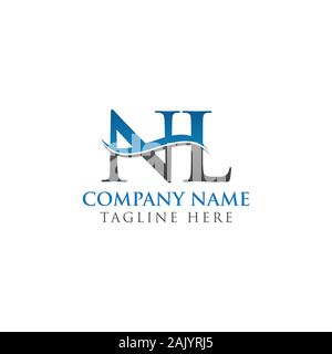 Lettera iniziale NL Logo Design template vettoriale. NL Lettera Logo Design Illustrazione Vettoriale