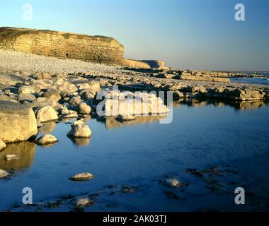 Tresilian Bay, Llantwit Major, Glamorgan Heritage Costa, Vale of Glamorgan, South Wales, Regno Unito. Foto Stock