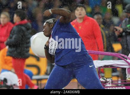 Michelle Carter (USA) presso il colpo finale Messa finale donne della IAAF mondiale di atletica il 6 agosto, 201st presso lo Stadio Olimpico di Londra, Gran Bretagna Photo Laurent Lairys / DPPI Foto Stock