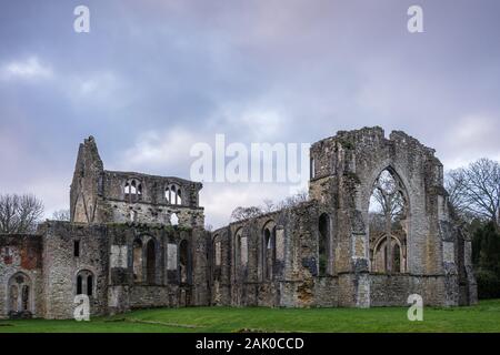 Southampton, Netley, UK. Gennaio 2020. Le rovine di Netley Abbey monastero vicino a Southampton, English Heritage site in Hampshire, Inghilterra Foto Stock