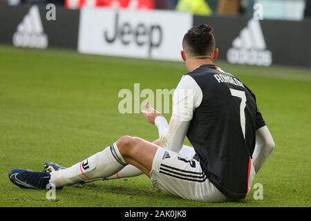 Torino, Italia, 06 gen 2020, 7 cristiano ronaldo (Juventus) durante la Juventus vs Cagliari - Calcio italiano di Serie A del campionato Gli uomini - Credit: LPS/Claudio Benedetto/Alamy Live News Foto Stock