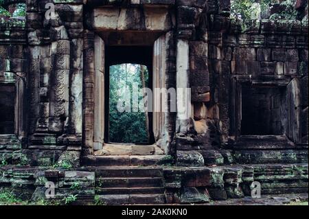 Mystic gate in Cambogia vista frontale Foto Stock