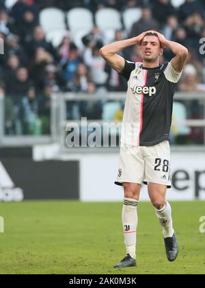 Torino, Italia. Il 6 gennaio, 2020. 28 merith demiral (juventus)durante la Juventus vs Cagliari, italiano di calcio di Serie A del campionato Gli uomini a Torino, Italia, 06 Gennaio 2020 - LPS/Claudio Benedetto Credito: Claudio Benedetto/LP/ZUMA filo/Alamy Live News Foto Stock