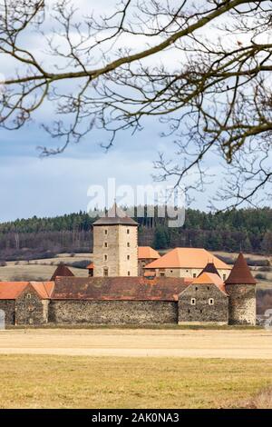 Il castello d'acqua di Svihov è situato nella regione di Pilsen, Repubblica Ceca, Europa Foto Stock