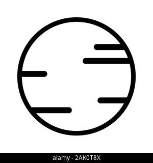 Spazio pianeta icona vettore outline isolati su sfondo bianco. linea simbolo pianeta illustrazione. Il design lineare per uso su web e le applicazioni mobili Illustrazione Vettoriale