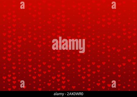 Vettore 3d san san valentino sfondo rosso cuori concept Illustrazione Vettoriale