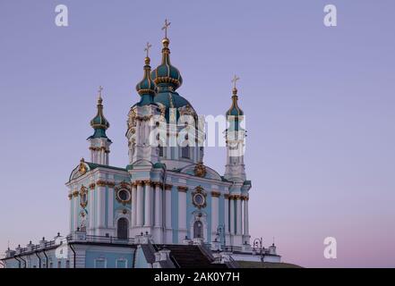 Sant'Andrea Chiesa a Kiev, Ucraina Foto Stock