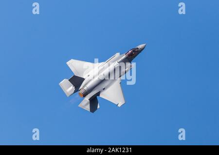 F-35A stealth fighter catturato nel luglio 2018 presso il Royal International Air Tattoo nel Gloucestershire, Inghilterra Foto Stock
