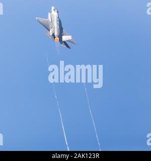 F-35A stealth fighter catturato nel luglio 2018 presso il Royal International Air Tattoo nel Gloucestershire, Inghilterra Foto Stock