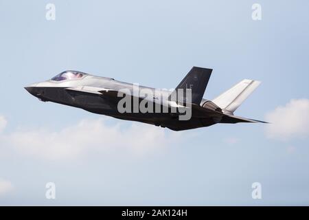 F-35A stealth fighter catturato nel luglio 2018 presso il Royal International Air Tattoo nel Gloucestershire, Inghilterra Foto Stock