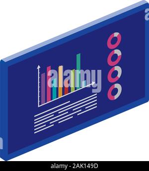 Infografico relazione grafica icona isolato Illustrazione Vettoriale