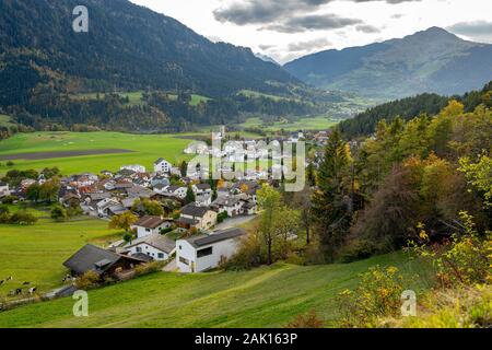 Sagogn - un pittoresco villaggio in Svizzera Foto Stock