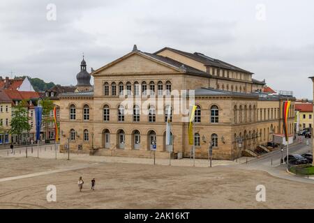 Il Landestheater Coburg on Schlossplatz, Coburg, Baviera, Germania. Foto Stock