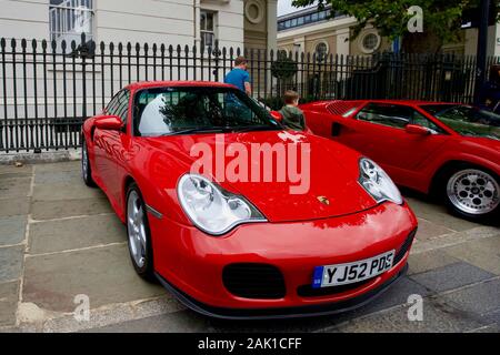 Porsche 911 (996) Turbo, Greenwich, Londra, Inghilterra. Foto Stock