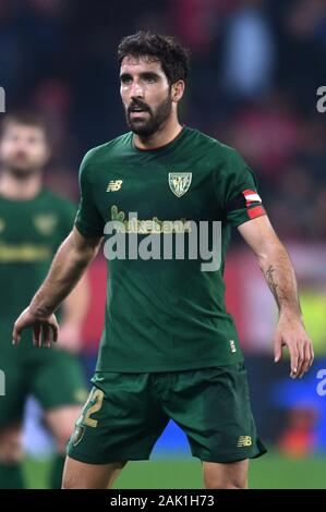 SEVILLA, 03-01-2020. Primera Division campionato spagnolo. LaLiga. Estadio Ramon Sanchez-Pizjuan. Raul Garcia (Athletic Club) durante il gioco Sevilla FC - Athletic Club de Bilbao. Foto Stock