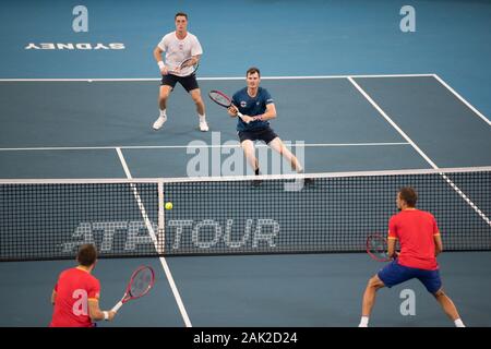 Sydney, Australia. 07Th gen, 2020. durante il 2020 ATP Cup presso il Ken ROSEWALL Arena, Sydney, Australia il 7 gennaio 2020. Foto di Peter Dovgan. Credit: UK Sports Pics Ltd/Alamy Live News Foto Stock