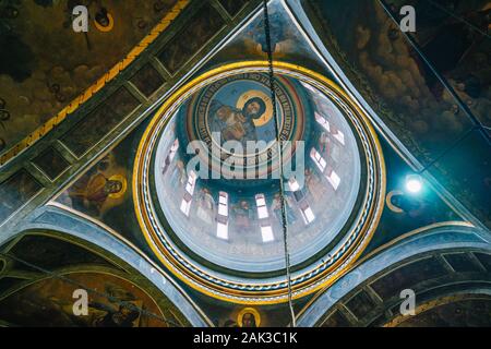 Bucarest, Romania - Dic 14, 2019: St. Antony la Chiesa Ortodossa, conosciuta come la Chiesa dell'Annunciazione (Biserica Sfantul Anton) in Bucarest, Romani Foto Stock