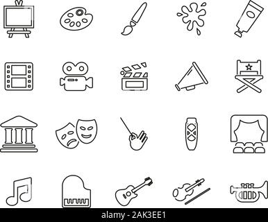 Arte & Arte icone di apparecchiature di linea sottile Serie Big Illustrazione Vettoriale