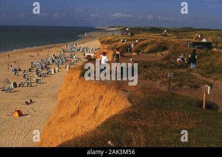 La western sponda ripida tra Wenningstedt e Kampen a Sylt, Germania, è chiamato "rupe d'. È nel quadro di conservazione già dal 1979. (Und Foto Stock