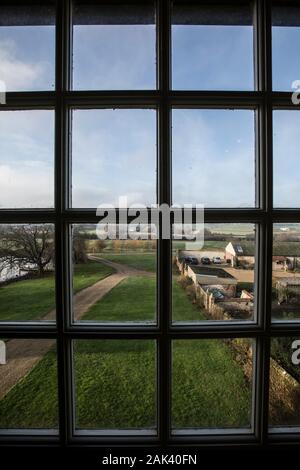 All'interno di Shurland Hall, la casa che ha ospitato a Enrico VIII, RAF e Winston Churchill's flying lezioni, sull'Isola di Sheppey, Kent, Regno Unito Foto Stock