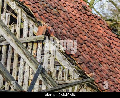 Vista dettagliata su parti della perdita di posti di edifici Foto Stock