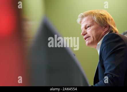 Monaco di Baviera, Germania. 07Th gen, 2020. Il calcio FC Bayern Monaco di Baviera O.Kahn, Monaco di Baviera Jan 07, 2020. FC Bayern Monaco presenta Oliver KAHN come nuovo membro del consiglio di amministrazione, con Herbert HAINER, Presidente del FCB e Ex CEO Adidas FC Bayern Monaco 1.della Lega calcio tedesca, Monaco di Baviera, Dicembre 07, 2020 stagione 2019/2020, il giorno della partita, FCB, München Credito: Peter Schatz/Alamy Live News Foto Stock